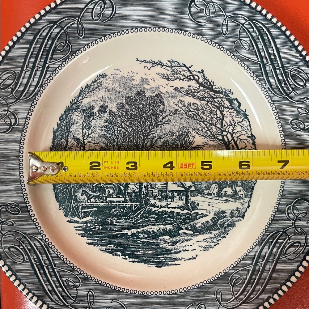 Classic Blue and White Scenic Dinner Plate - Picture 5 of 6